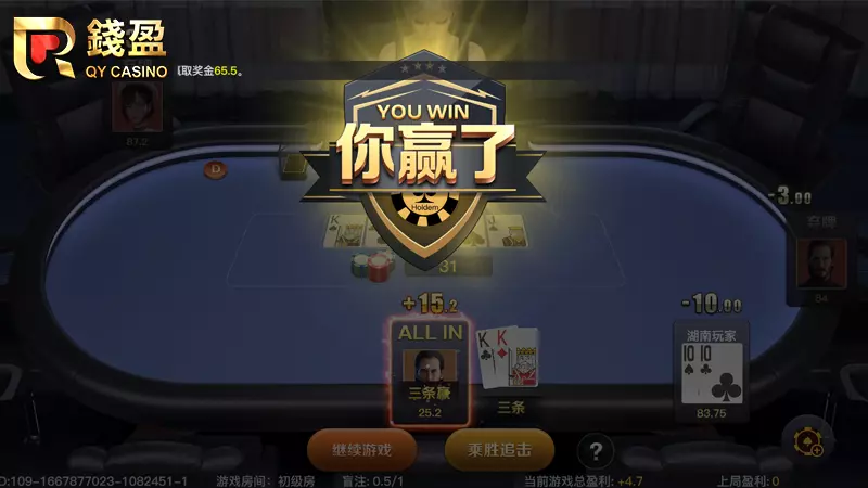 最終獲取勝利,帶走彩池籌碼|德州撲克教學